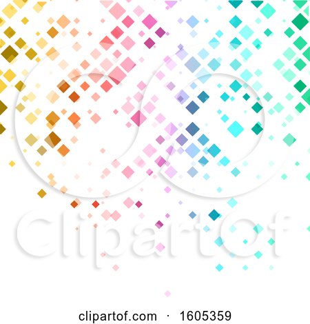 Clipart of a Diamond Patterned Colorful Background - Royalty Free Vector Illustration by KJ Pargeter