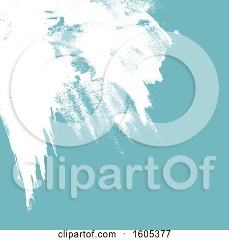 Clipart of a White and Blue Paint Background - Royalty Free Vector Illustration by KJ Pargeter