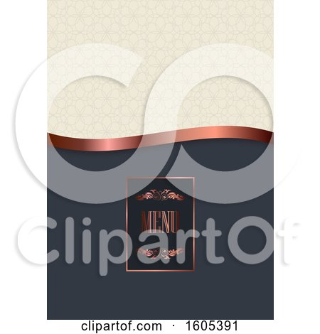 Clipart of a Luxury Menu with an Elegant Design - Royalty Free Vector Illustration by KJ Pargeter