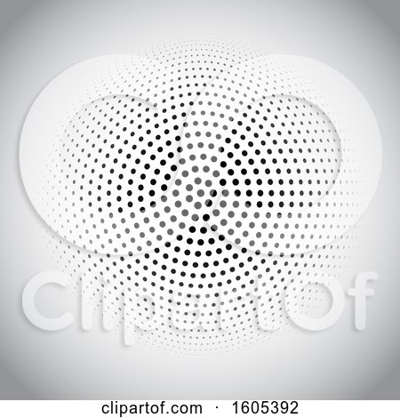 Clipart of a Circle of Halftone Dots - Royalty Free Vector Illustration by KJ Pargeter
