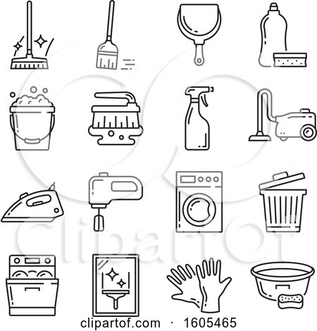 Clipart of Household Icons - Royalty Free Vector Illustration by Vector Tradition SM
