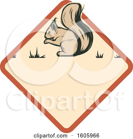 Clipart of a Squirrel Hunting Design - Royalty Free Vector Illustration by Vector Tradition SM