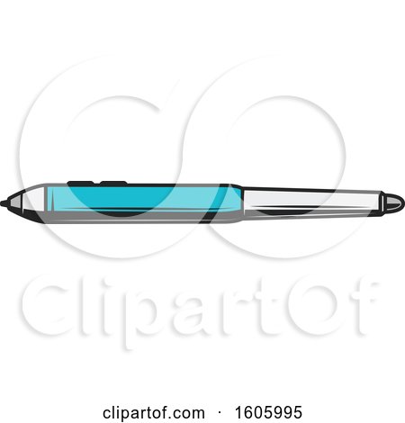 Clipart of a Stylus Pen - Royalty Free Vector Illustration by Vector Tradition SM
