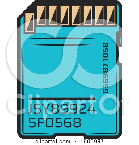 Clipart of a Sim Card - Royalty Free Vector Illustration by Vector Tradition SM