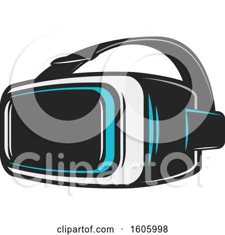 Clipart of a Set of Virtual Reality Goggles - Royalty Free Vector Illustration by Vector Tradition SM