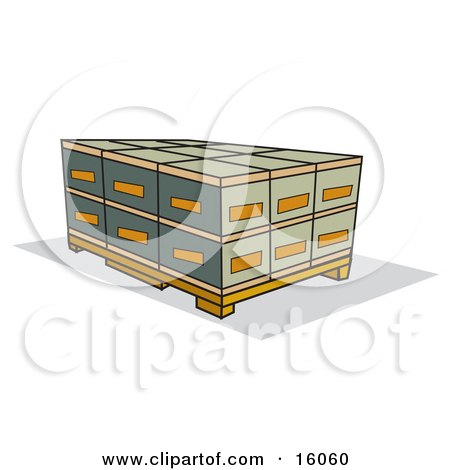Shipping Pallet Clipart Illustration by Andy Nortnik