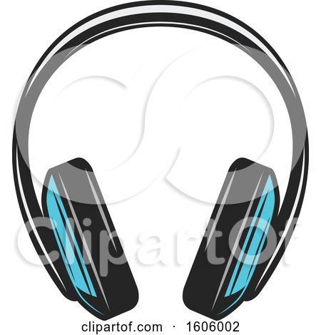 Clipart of a Pair of Headphones - Royalty Free Vector Illustration by Vector Tradition SM