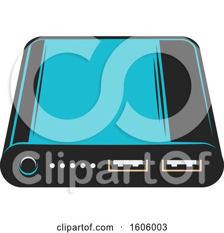 Clipart of a Hard Drive or Usb Port - Royalty Free Vector Illustration by Vector Tradition SM