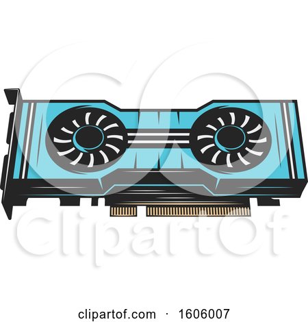 Clipart of a Computer Fan - Royalty Free Vector Illustration by Vector Tradition SM