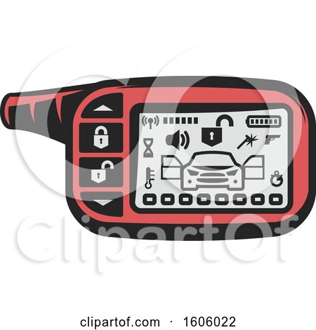 Clipart of a Car Alarm - Royalty Free Vector Illustration by Vector Tradition SM