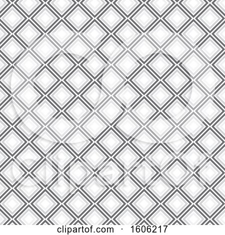 Clipart of a Diamond Pattern Background - Royalty Free Vector Illustration by KJ Pargeter