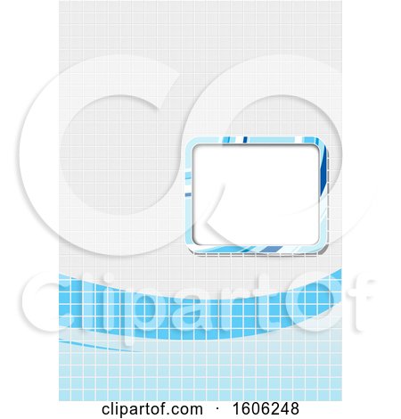 Clipart of a Blue Tile Background - Royalty Free Vector Illustration by dero