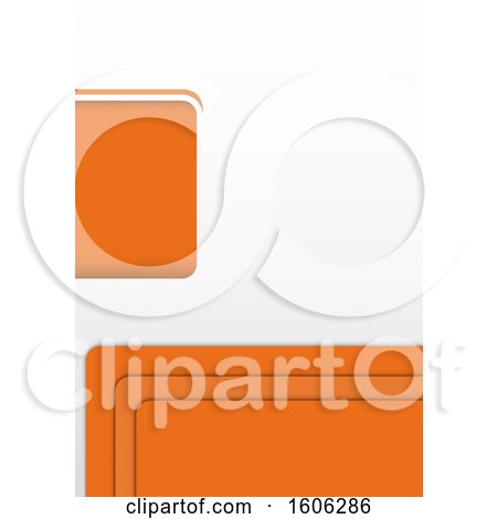 Clipart of a White and Orange Background - Royalty Free Vector Illustration by dero
