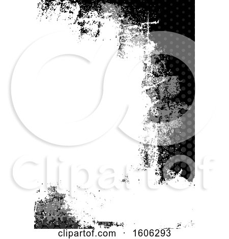 Clipart of a Grayscale Grunge Background - Royalty Free Vector Illustration by dero