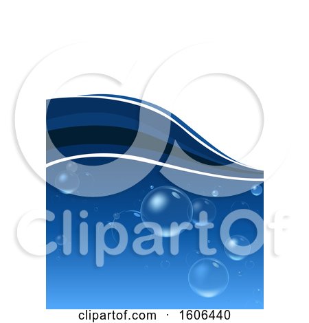 Clipart of a Background of Bubbly Water - Royalty Free Vector Illustration by dero