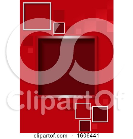 Clipart of a Red Background with Squares - Royalty Free Vector Illustration by dero