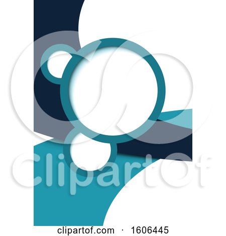 Clipart of a Background with Blue Waves and Bubbles - Royalty Free Vector Illustration by dero