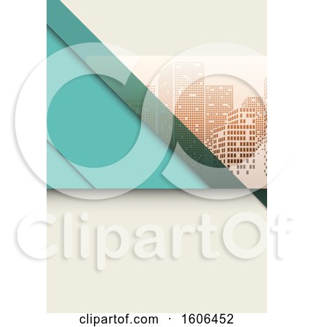 Clipart of a City Background - Royalty Free Vector Illustration by dero