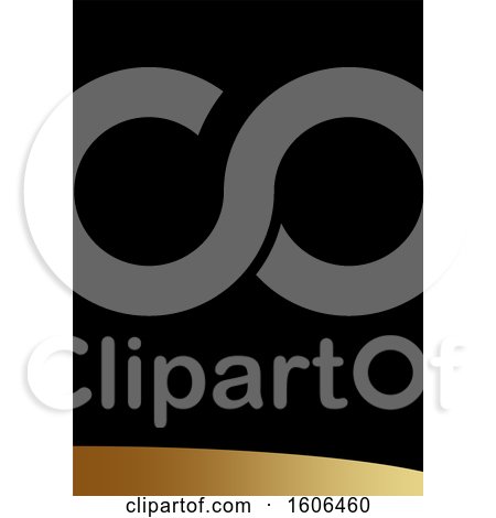 Clipart of a Black and Gold Background - Royalty Free Vector Illustration by dero