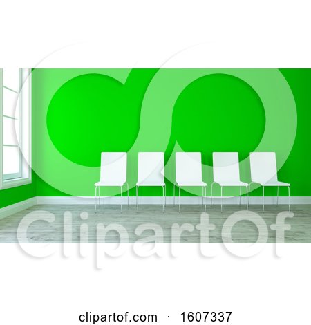 Clipart of a 3d Lobby Interior - Royalty Free Illustration by KJ Pargeter