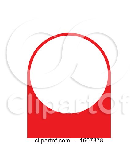 Clipart of a Red and White Business Card Template - Royalty Free Vector Illustration by KJ Pargeter