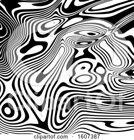 Clipart of a Black and White Warped Background - Royalty Free Vector Illustration by KJ Pargeter
