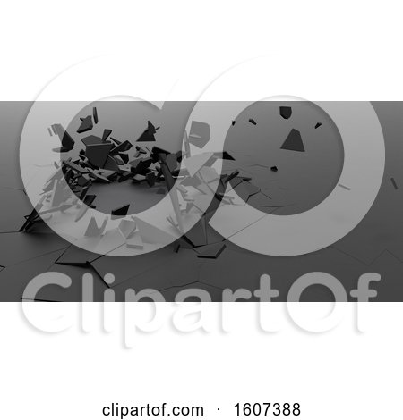 Clipart of a 3d Abstract Shattered Background - Royalty Free Illustration by KJ Pargeter