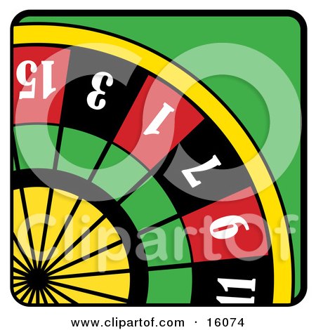 Roulette Wheel Clipart Illustration by Andy Nortnik