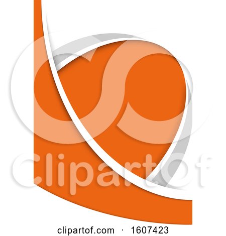 Clipart of a White Gray and Orange Background - Royalty Free Vector Illustration by dero