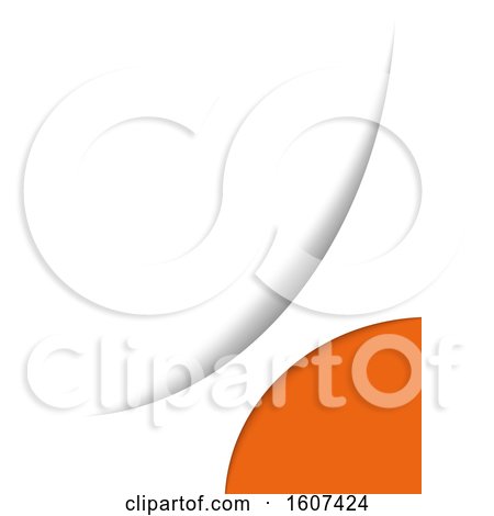 Clipart of a White Gray and Orange Background - Royalty Free Vector Illustration by dero