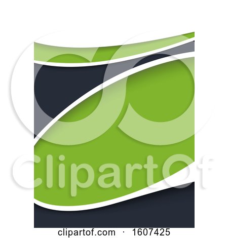 Clipart of a White Green and Blue Background - Royalty Free Vector Illustration by dero