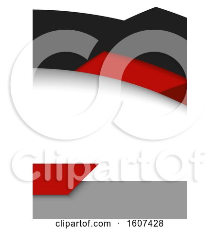 Clipart of a Black Red and White Background - Royalty Free Vector Illustration by dero