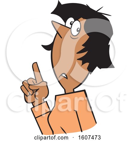 Clipart of a Cartoon Black Woman Complaining or Reprimanding - Royalty Free Vector Illustration by Johnny Sajem