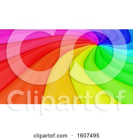 Clipart of a 3d Rainbow Colorful Layer Background - Royalty Free Illustration by KJ Pargeter