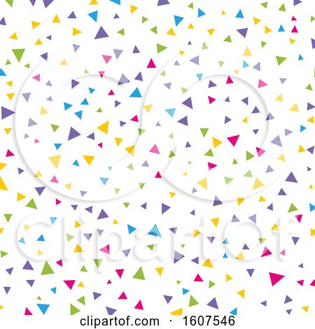 Clipart of a Colorful Triangle Background - Royalty Free Vector Illustration by KJ Pargeter