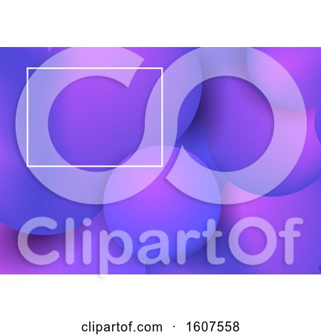 Clipart of a Frame over a Purple Abstract Background - Royalty Free Vector Illustration by KJ Pargeter
