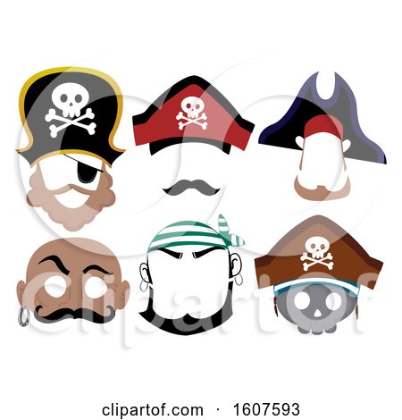 Pirate Printable Mask Illustration by BNP Design Studio