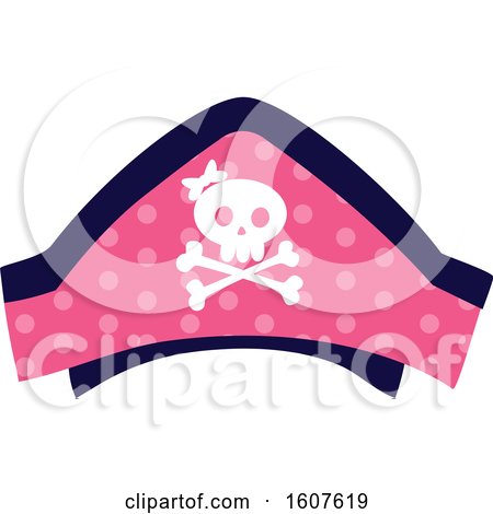 Female Pirate Party Themed Skull Hat Clipart by BNP Design Studio