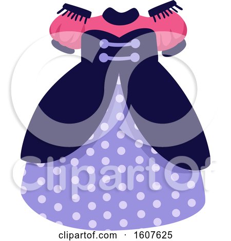 Female Pirate Party Themed Dress Clipart by BNP Design Studio