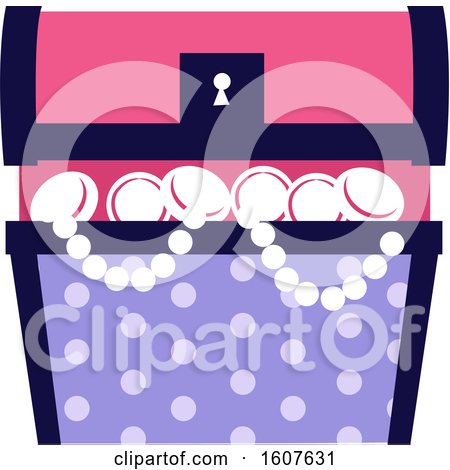 Female Pirate Party Themed Treasure Chest Clipart by BNP Design Studio