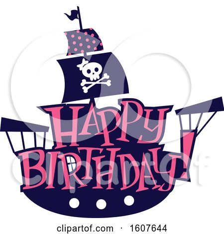 Female Pirate Party Themed Ship Clipart by BNP Design Studio