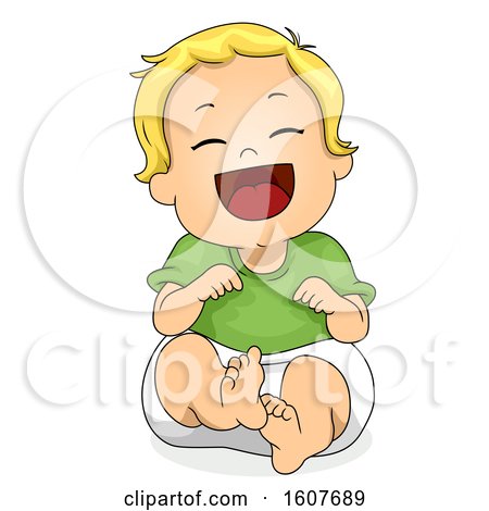 Kid Toddler Boy Laughing Illustration by BNP Design Studio