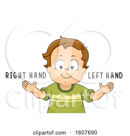 Kid Toddler Boy Left Right Hands Illustration by BNP Design Studio