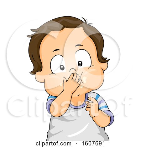 Kid Toddler Boy Mouth Full Illustration by BNP Design Studio
