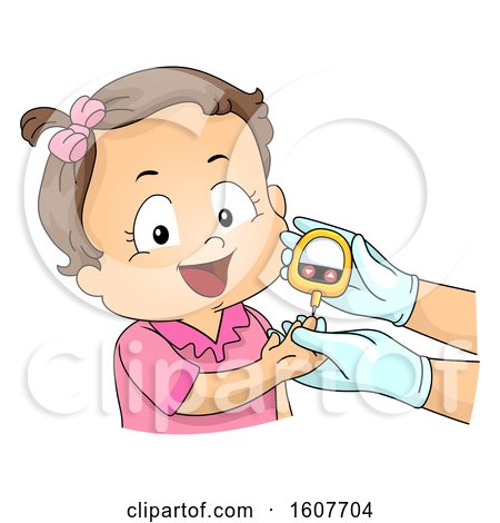 Kid Toddler Girl Blood Glucose Meter Test by BNP Design Studio