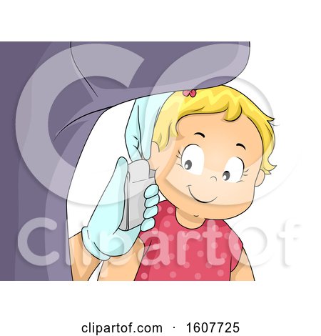 Kid Toddler Girl Ear Piercing Illustration by BNP Design Studio