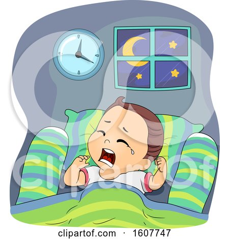 Kid Toddler Boy Night Waking up Illustration by BNP Design Studio