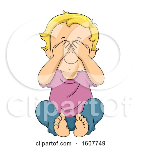 Kid Toddler Boy Peek Boo Illustration by BNP Design Studio