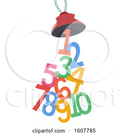 Crane Magnet Numbers Illustration by BNP Design Studio