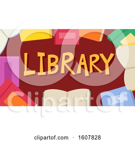 Books Library Lettering Illustration by BNP Design Studio